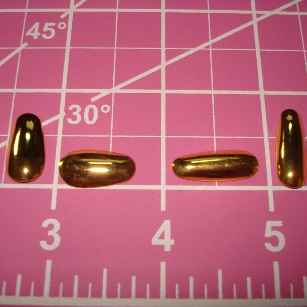 Vintage 2 Sets 18 Kt Electroplated Metal Golden Finger Nails - Jewels ByKirsten - Picture 7 of 8